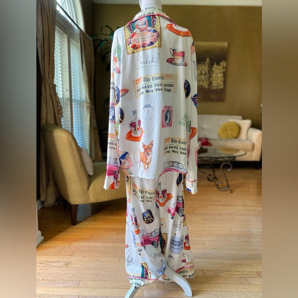 SheShow Queen Elizabeth II Vintage Pajama Set size XXL new with Tags - Picture 6 of 16